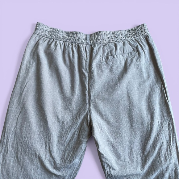 Vintage Hollywood Linen Blend Cream Pants Women’s XL Drawstring Boho Cottagecore - Picture 5 of 8